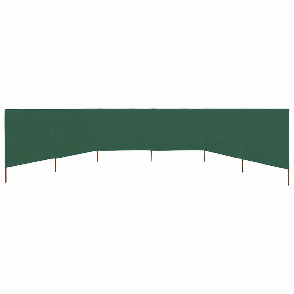 Vjetrobran sa 6 panela od tkanine 800 x 80 cm zeleni
