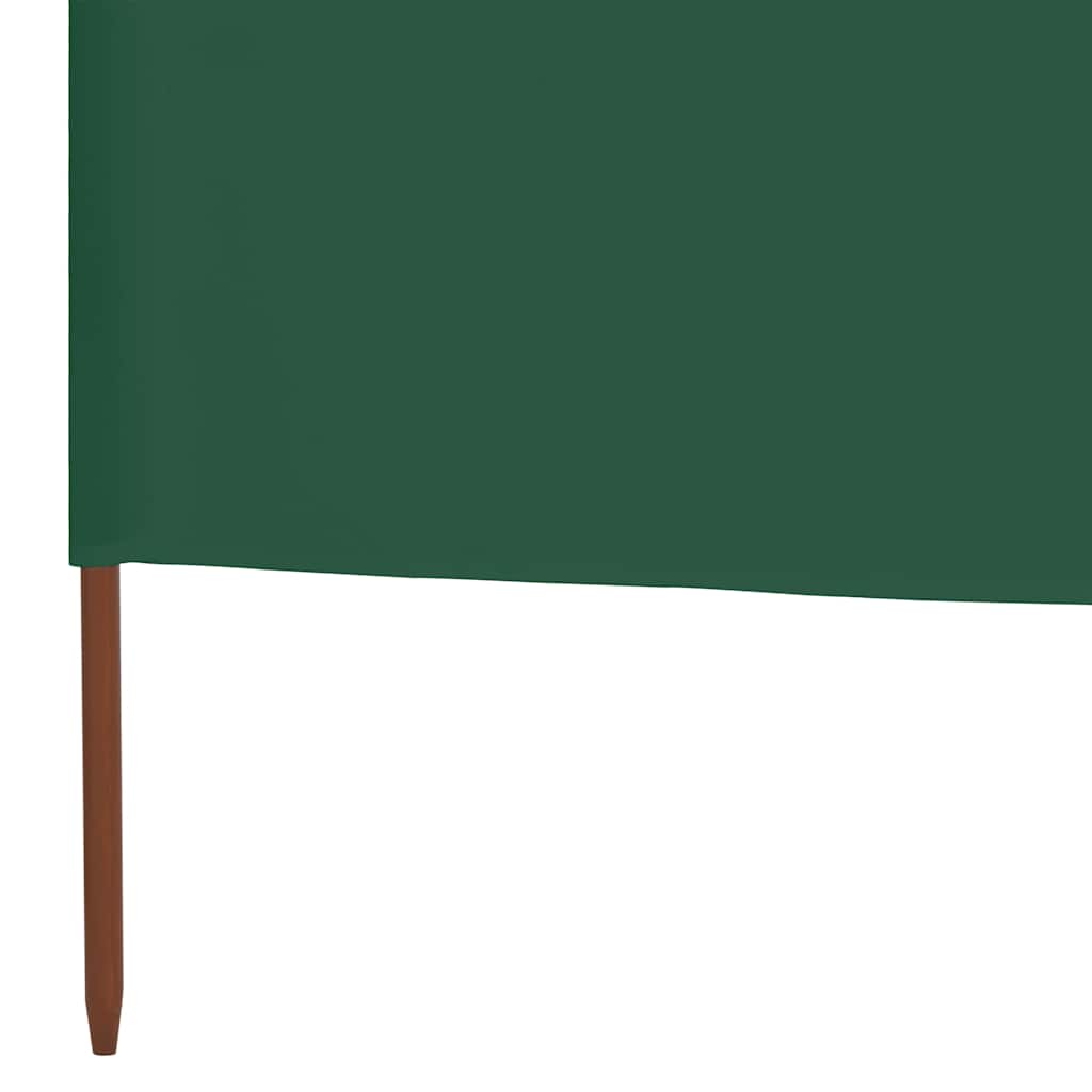 Vjetrobran sa 6 panela od tkanine 800 x 80 cm zeleni