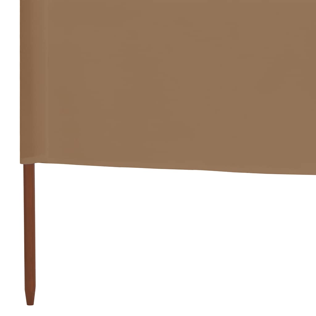 Vjetrobran sa 6 panela od tkanine 800 x 80 cm bež