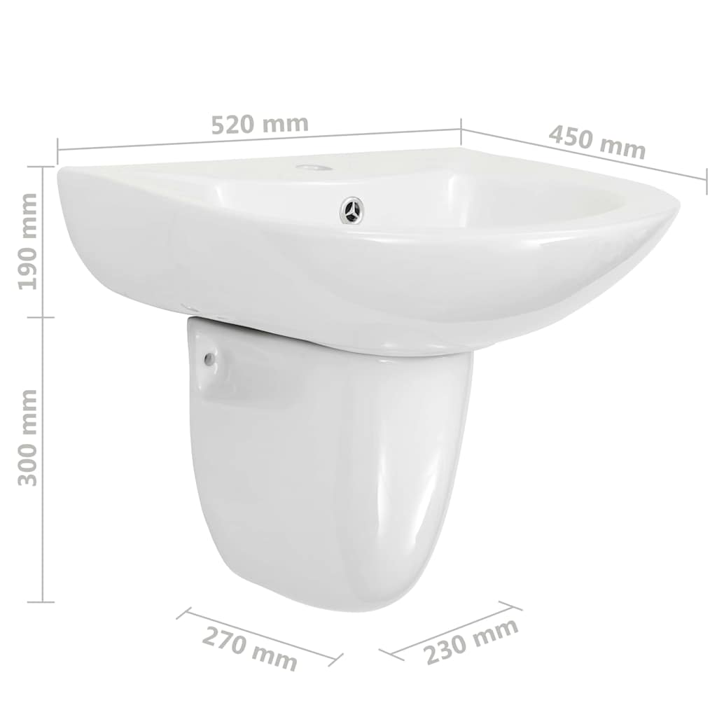 Sudoper Bijelo 52 x 45 x 49 cm Glazirana keramika