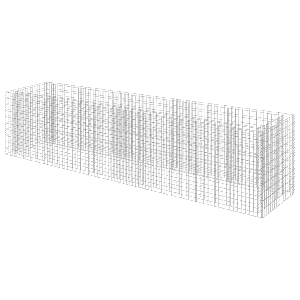 Gabionska sadilica od pocinčanog čelika 450 x 90 x 100 cm