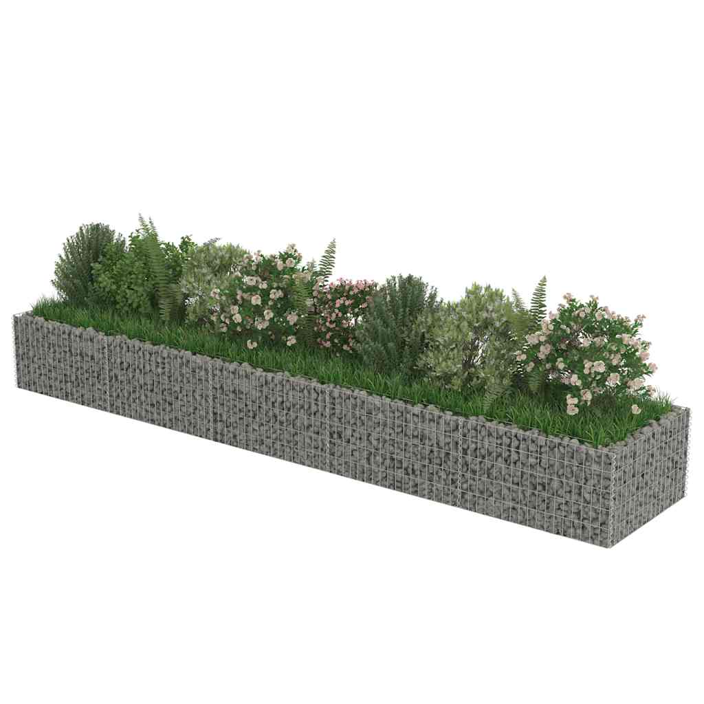 Gabionska sadilica od pocinčanog čelika 450 x 90 x 50 cm