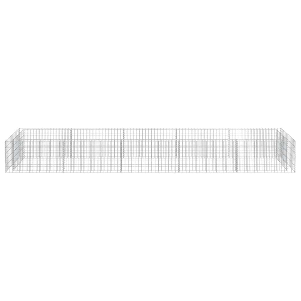 Gabionska sadilica od pocinčanog čelika 450 x 90 x 50 cm