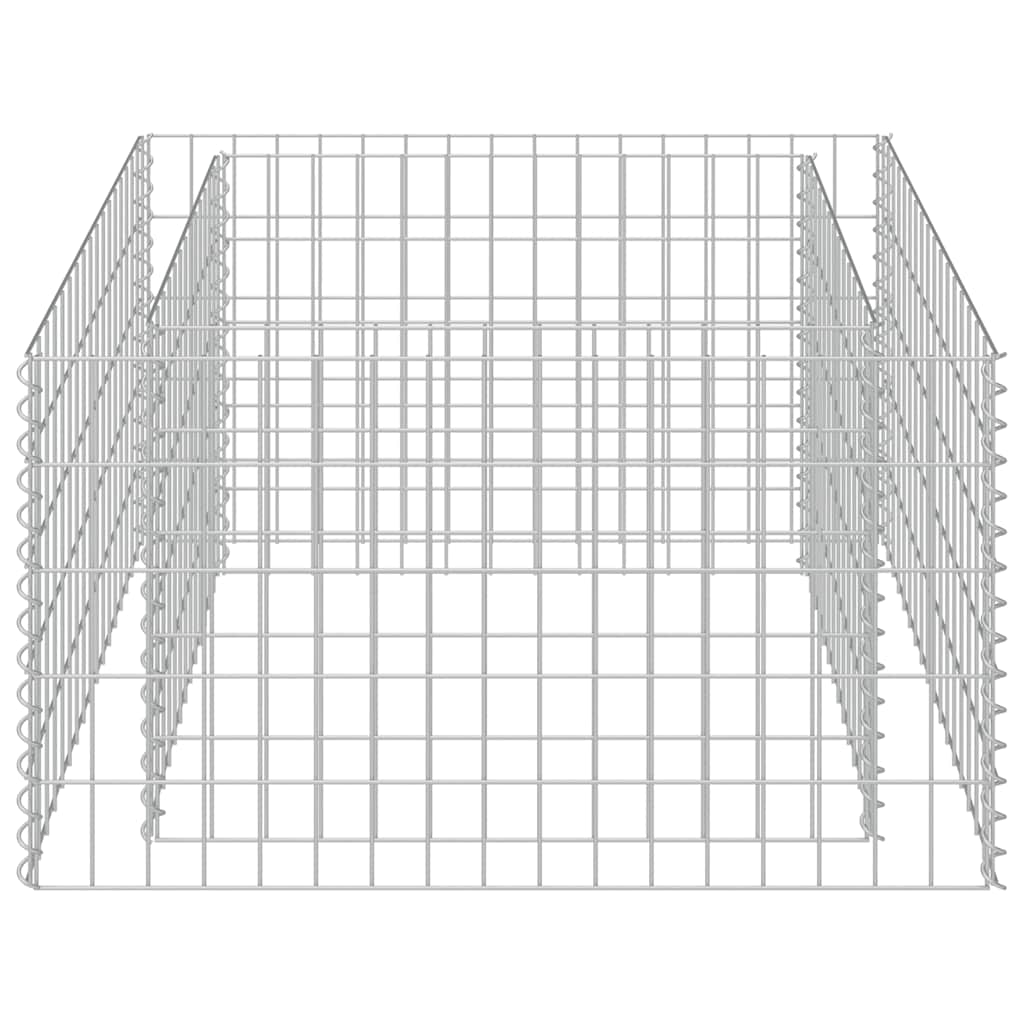 Gabionska sadilica od pocinčanog čelika 90 x 90 x 50 cm