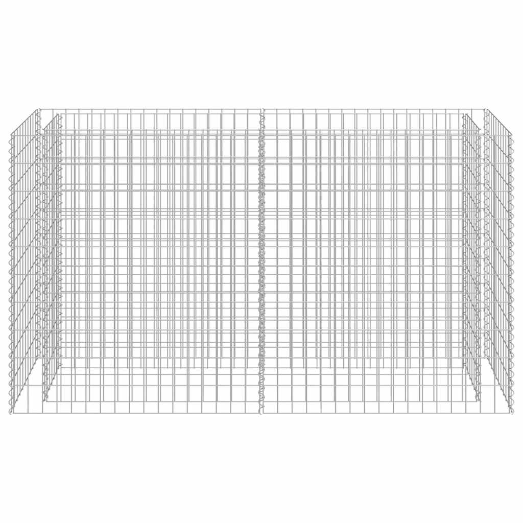 Gabionska sadilica od pocinčanog čelika 180 x 50 x 100 cm