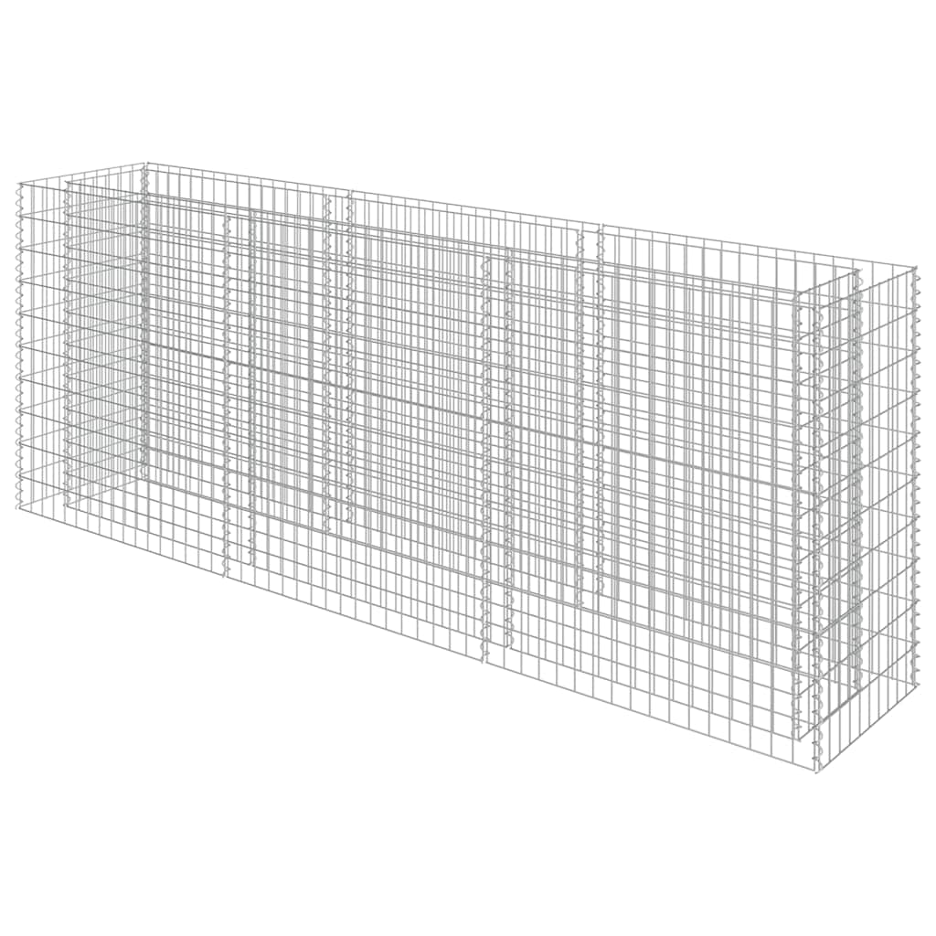 Gabionska sadilica od pocinčanog čelika 270 x 50 x 100 cm