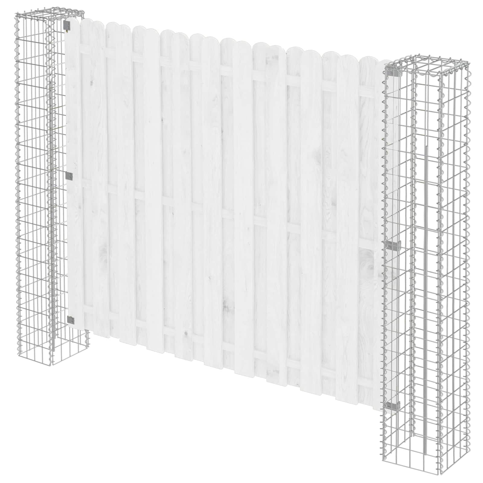 Stup za ogradu 2 pcs Srebrno 20 x 20 x 190 cm Metal