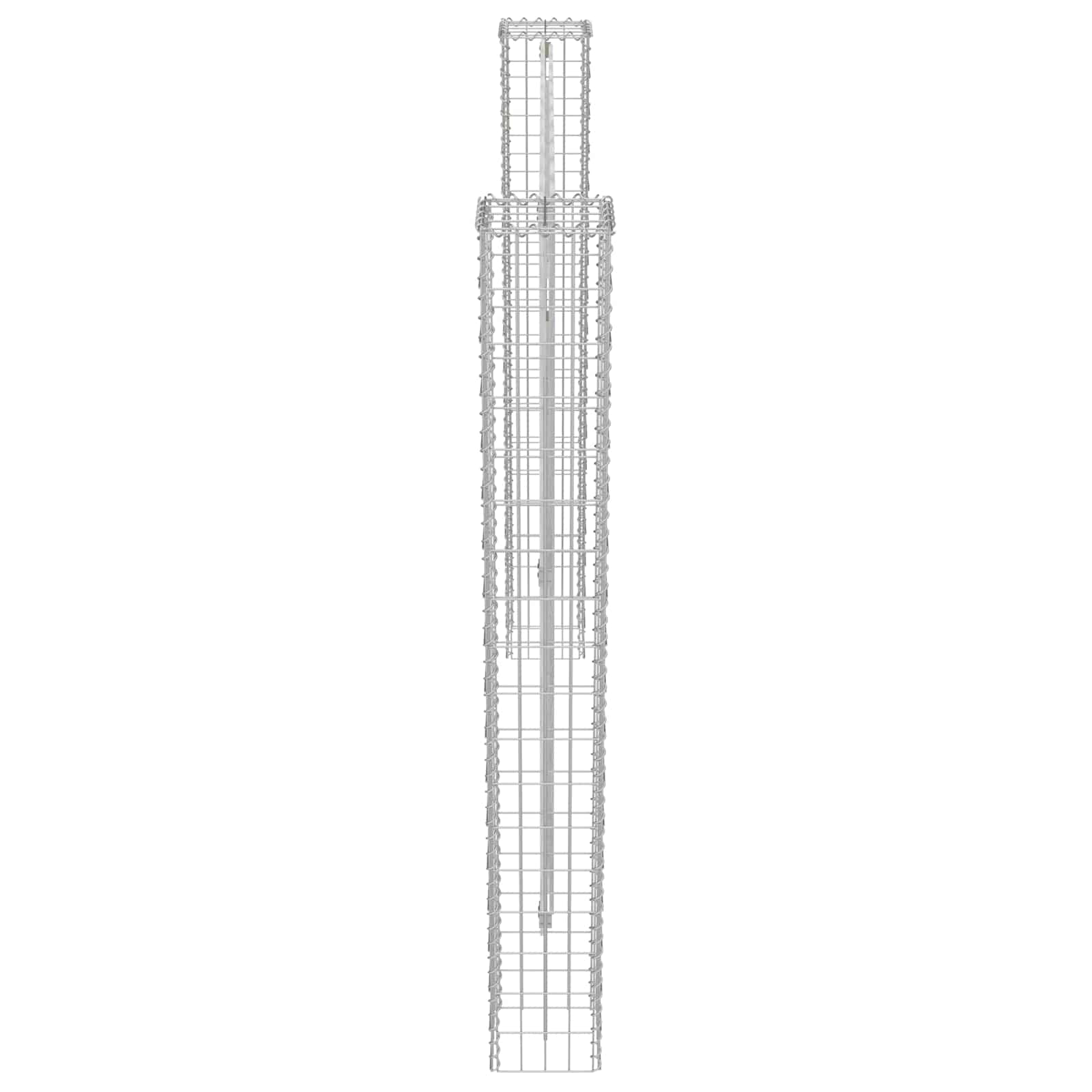 Stup za ogradu 2 pcs Srebrno 20 x 20 x 190 cm Metal