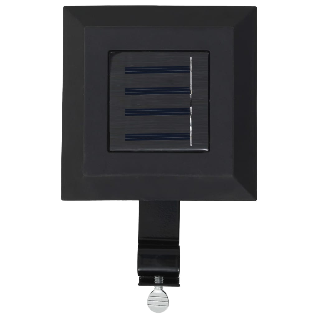 Vanjske solarne svjetiljke 6 kom LED četvrtaste 12 cm crne