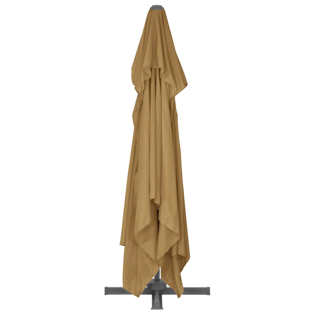 Konzolni vrtni suncobran s aluminijskom šipkom 400x300 cm taupe