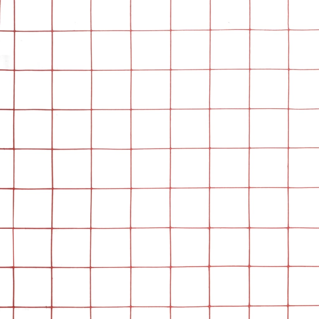 Žičana mreža od čelika s PVC oblogom za kokoši 25 x 0,5 m crvena