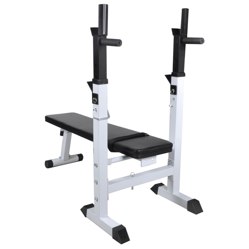 Klupa za vježbanje sa stalkom za utege i setom utega 60,5 kg
