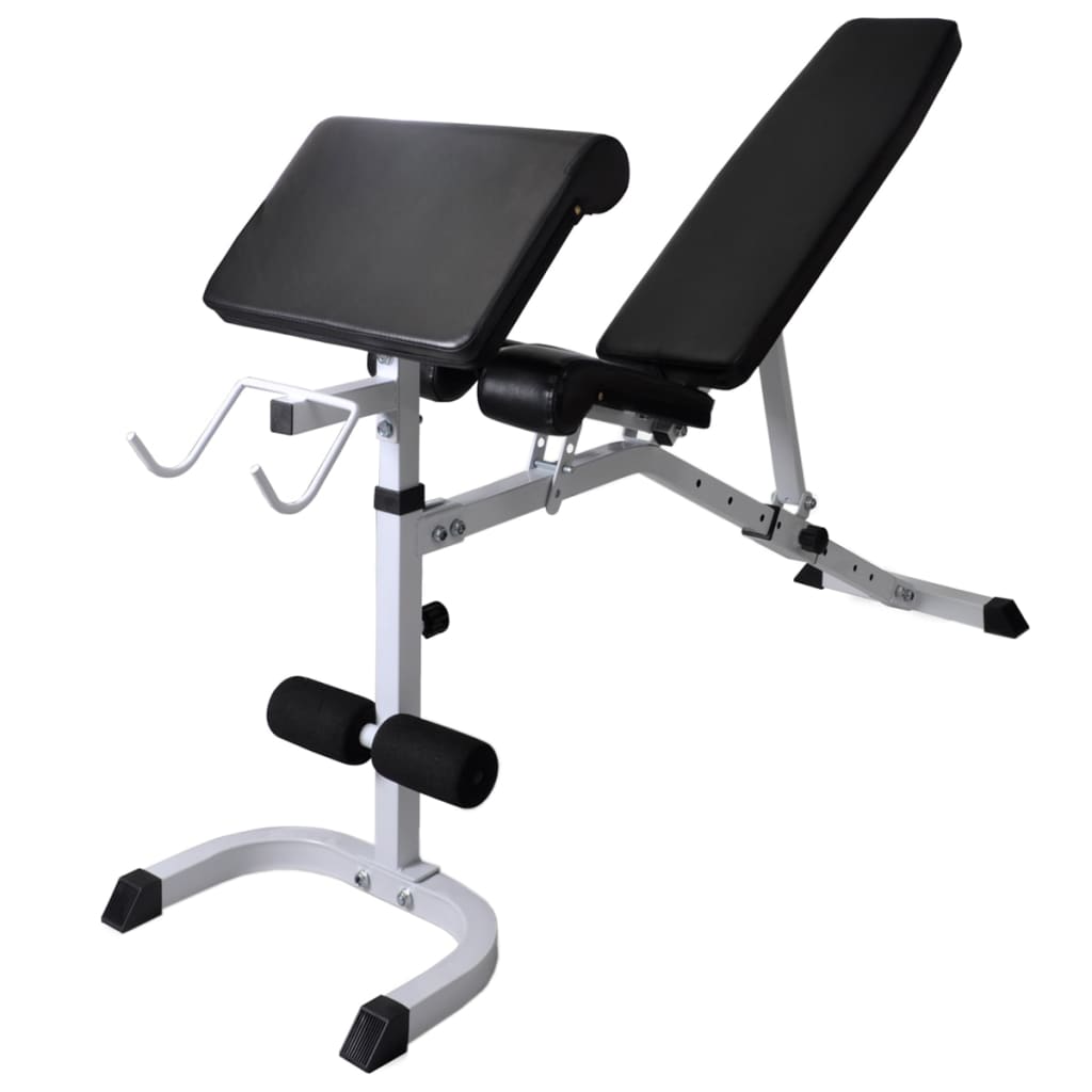 Klupa za vježbanje sa stalkom za utege i setom utega 60,5 kg