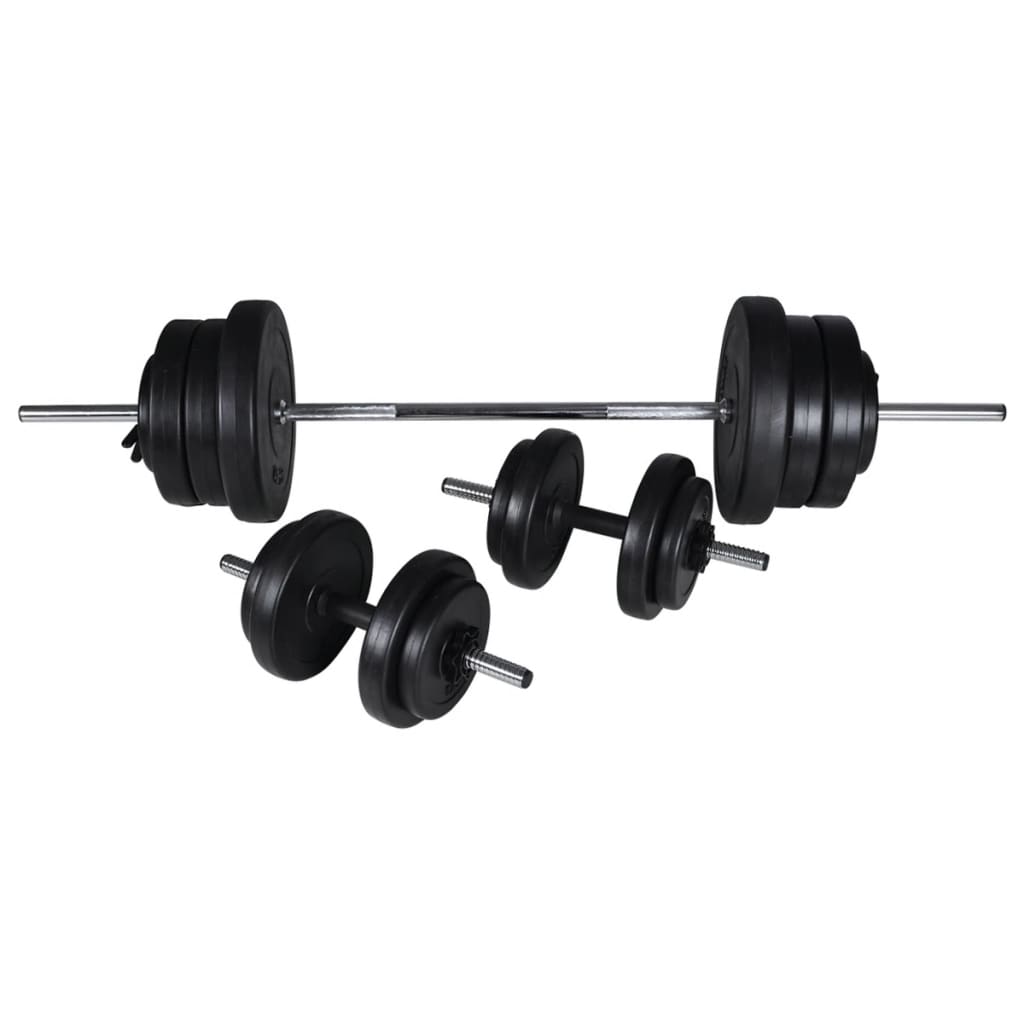 Klupa za vježbanje sa stalkom za utege i setom utega 60,5 kg