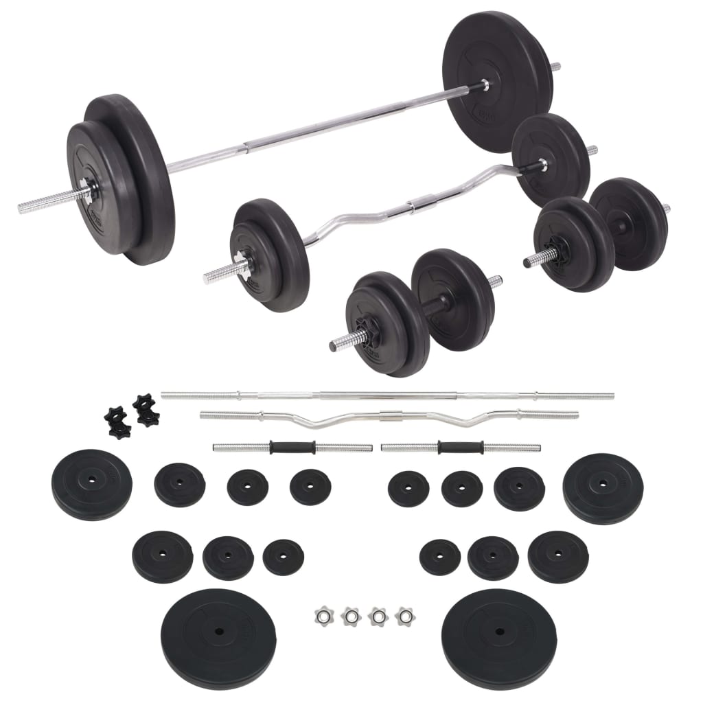 Klupa za dizanje utega sa stalkom i setom utega 90 kg