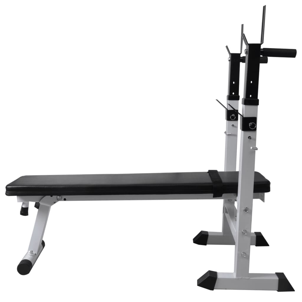 Klupa za vježbanje sa stalkom za utege i setom utega 120 kg
