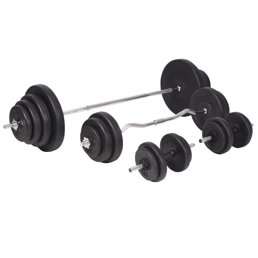Klupa za vježbanje sa stalkom za utege i setom utega 120 kg
