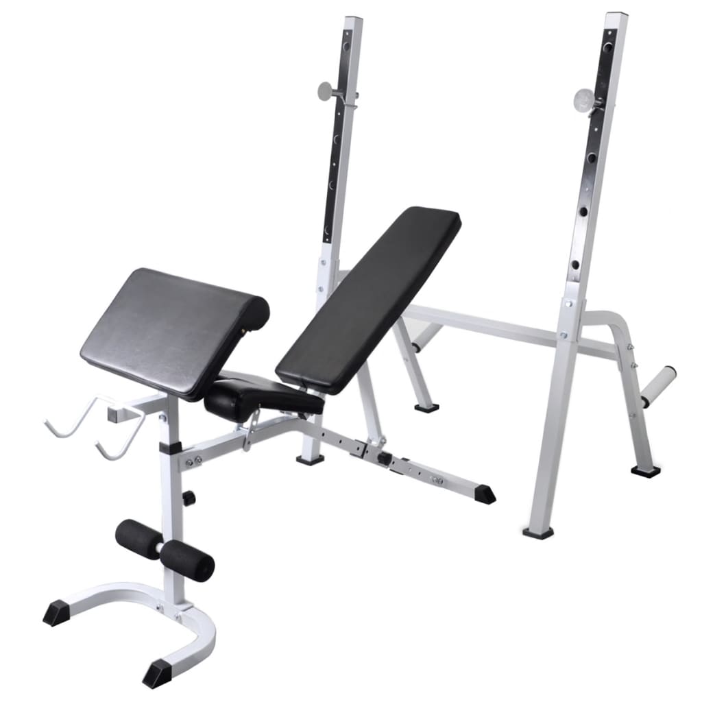 Klupa za vježbanje sa stalkom za utege i setom utega 120 kg
