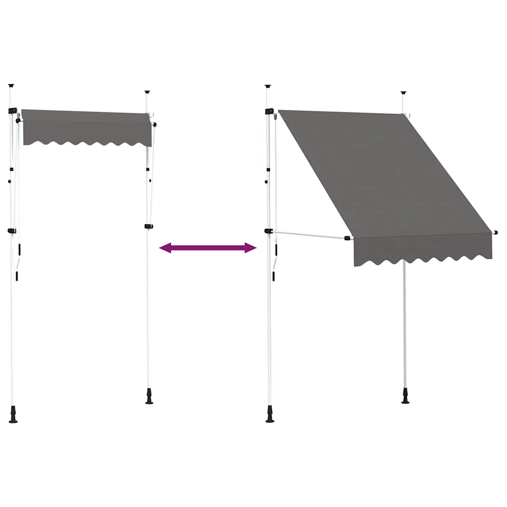 Tenda na ručno uvlačenje 150 cm antracit