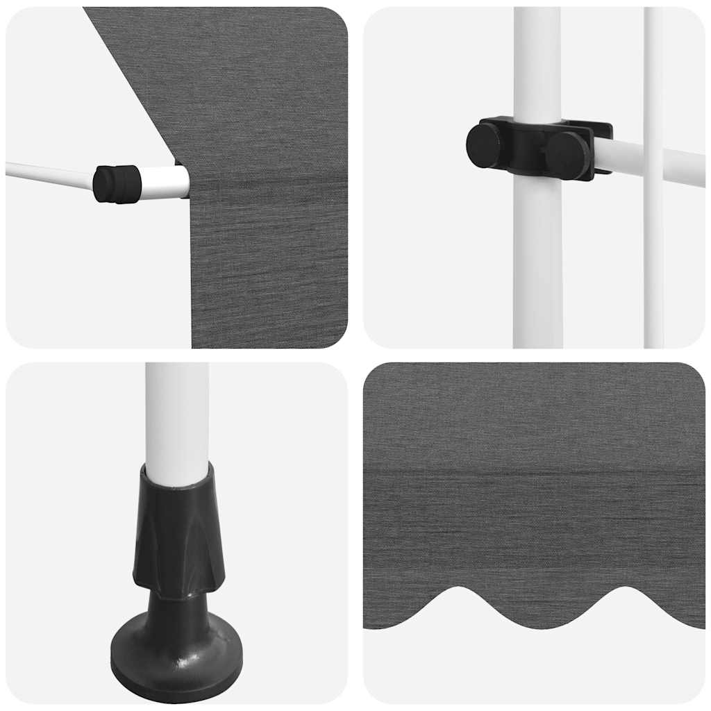Tenda na ručno uvlačenje 150 cm antracit
