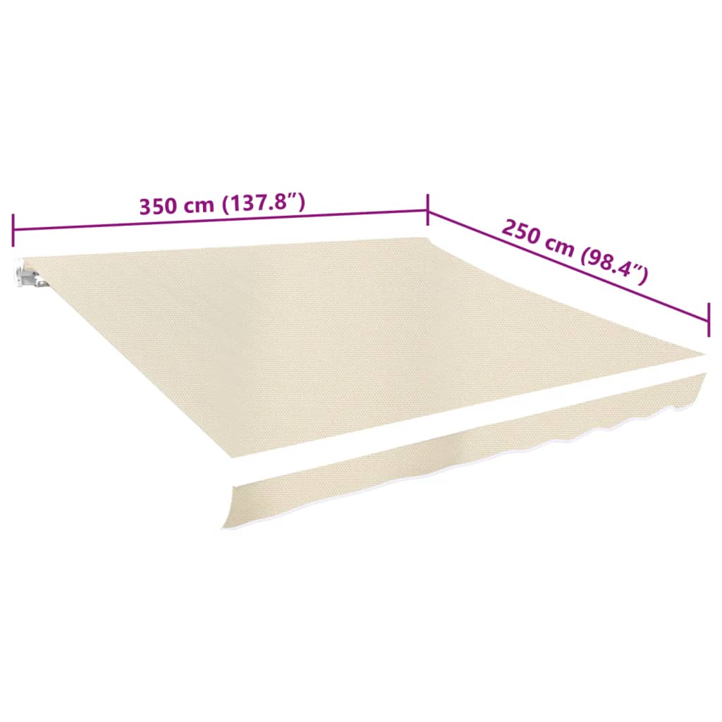 Platno za tendu krem 3,5 x 2,5 m