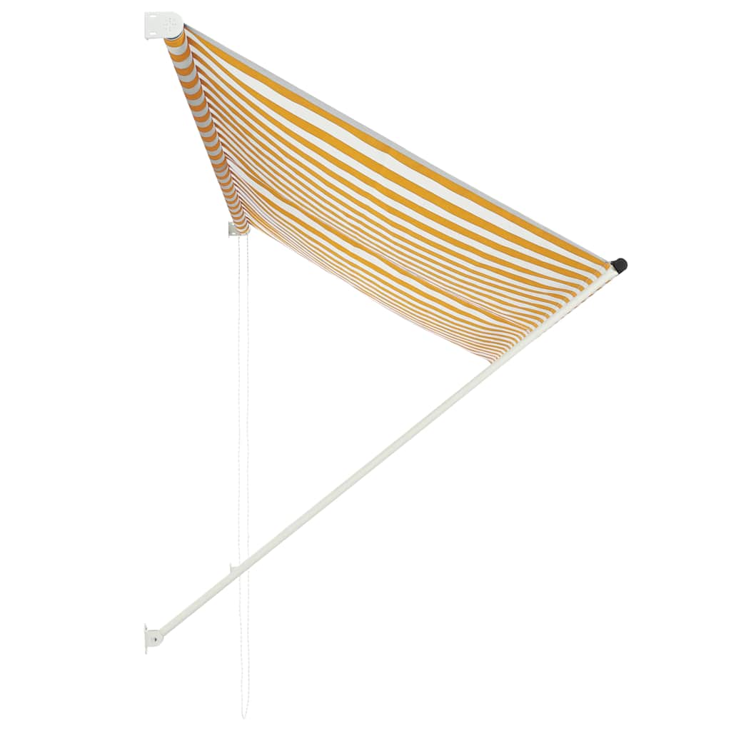 Tenda na uvlačenje 250 x 150 cm žuto-bijela