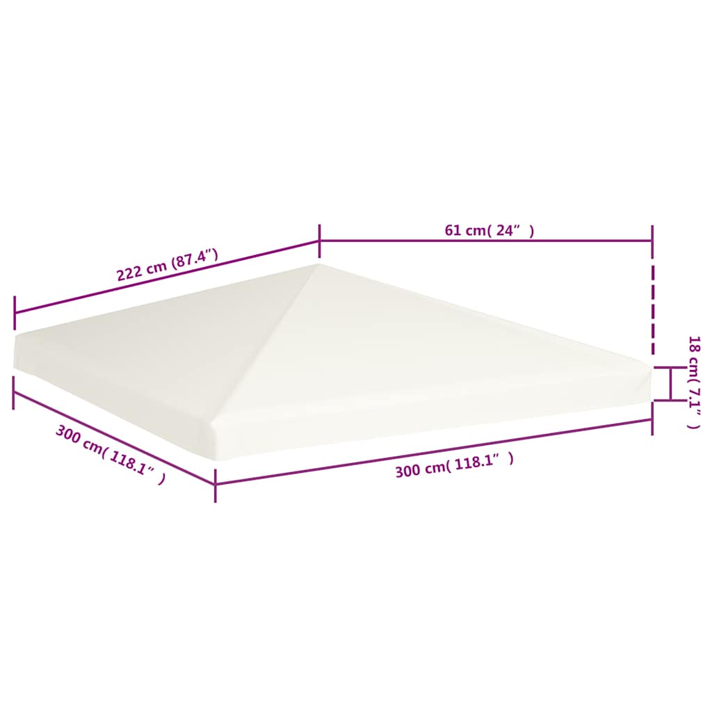 Pokrov za sjenicu 310 g/m² 3 x 3 m krem-bijeli