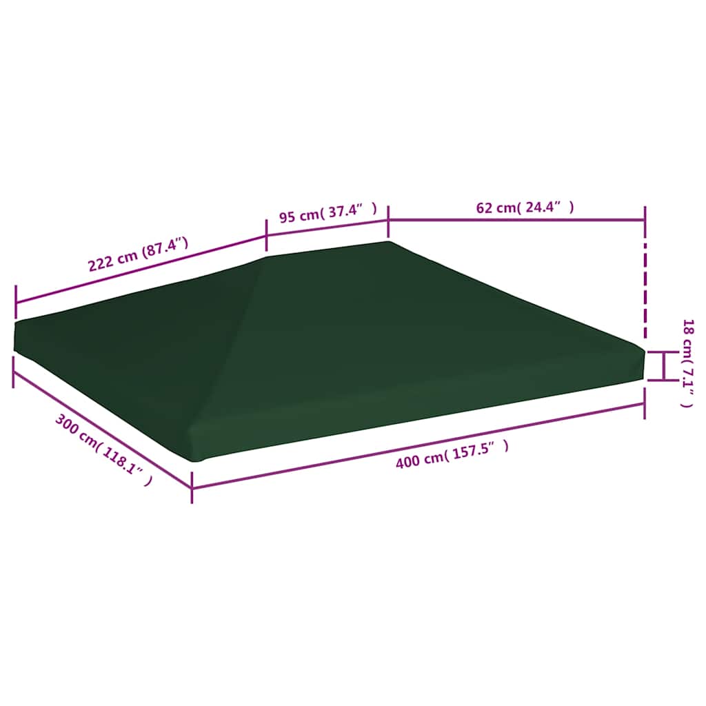 Pokrov za sjenicu 310 g/m² 4 x 3 m zeleni