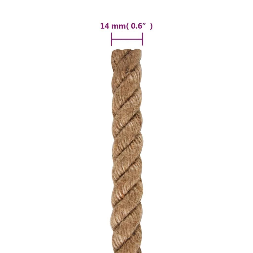 Uže od 100 % jute 14 mm 250 m