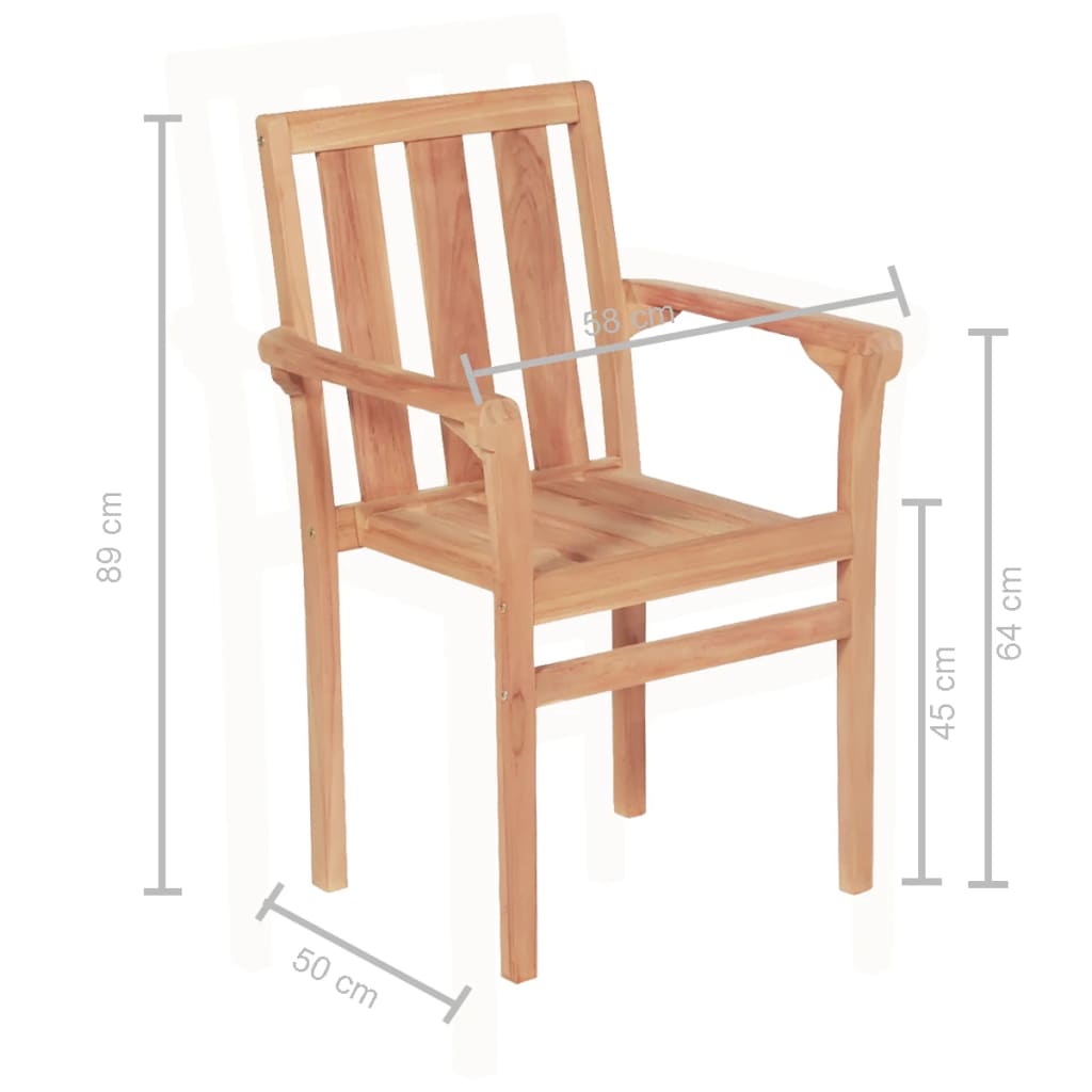 3-dijelni bistro set od masivne tikovine