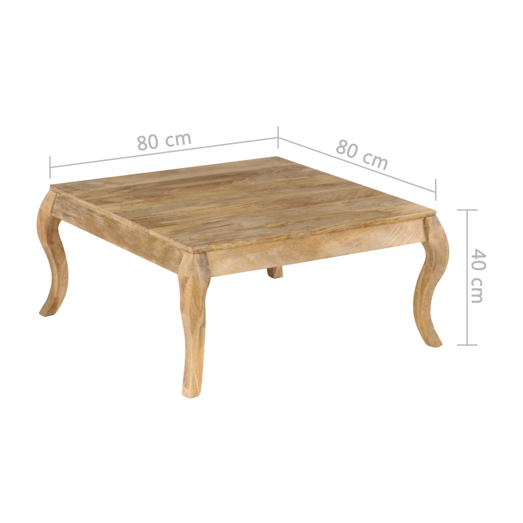 Stolić za kavu 80 x 80 x 40 cm od masivnog drva manga