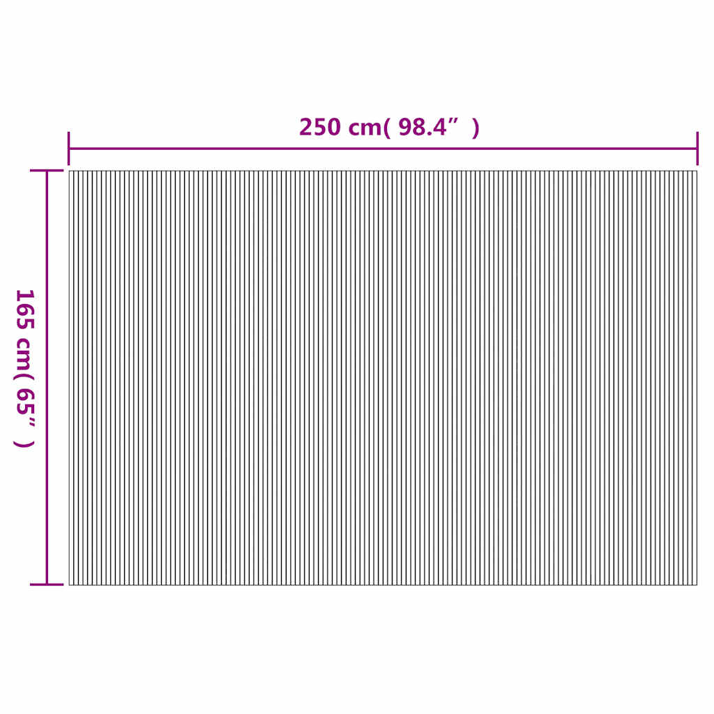 Sobna pregrada od bambusa širina 250 cm visina 165 cm prirodna