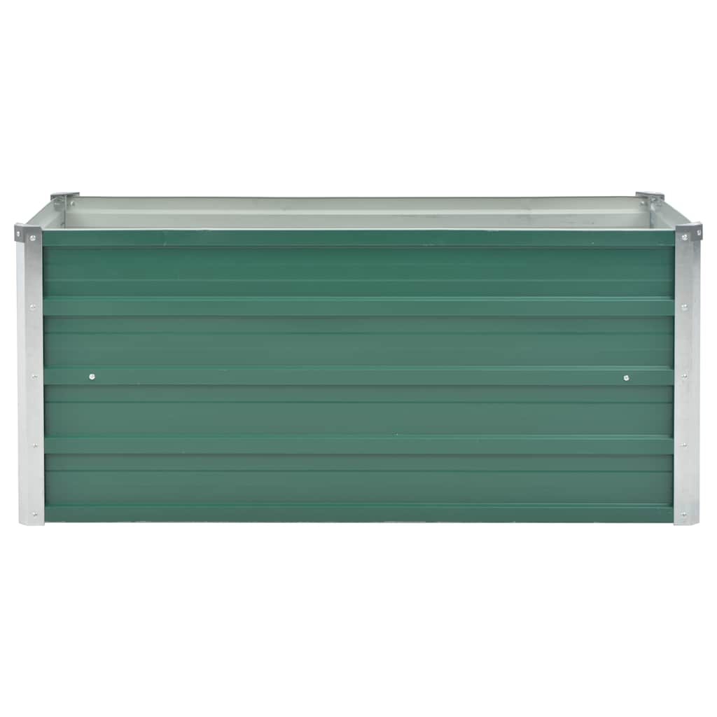 Vrtna sadilica od pocinčanog čelika 100 x 40 x 45 cm zelena