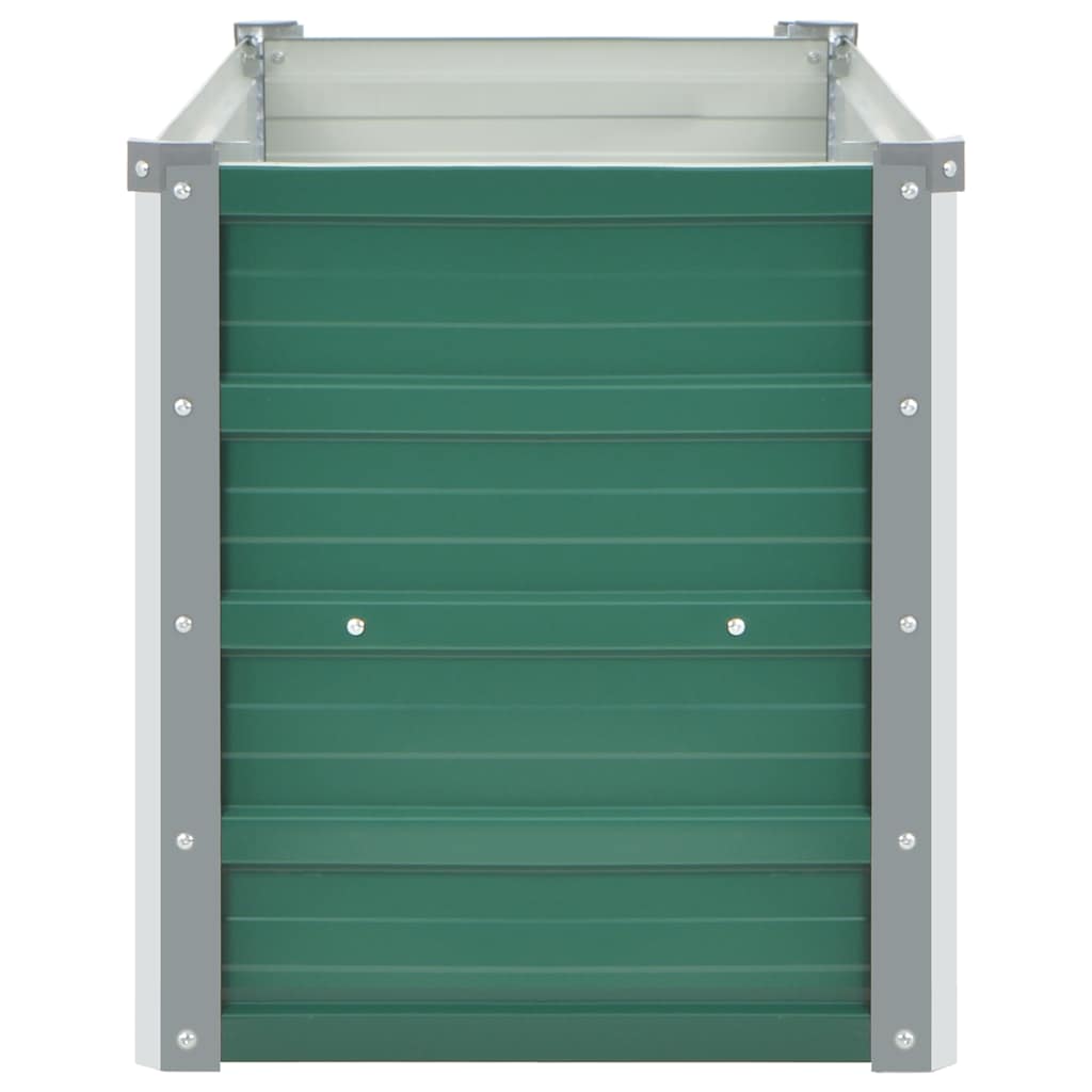 Vrtna sadilica od pocinčanog čelika 100 x 40 x 45 cm zelena