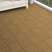 Pločice za decking 3D Dizajn 11 pcs Tikovina 30 x 30 cm