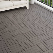 Pločice za decking 3D Dizajn 11 pcs Tamno smeđa 30 x 30 cm