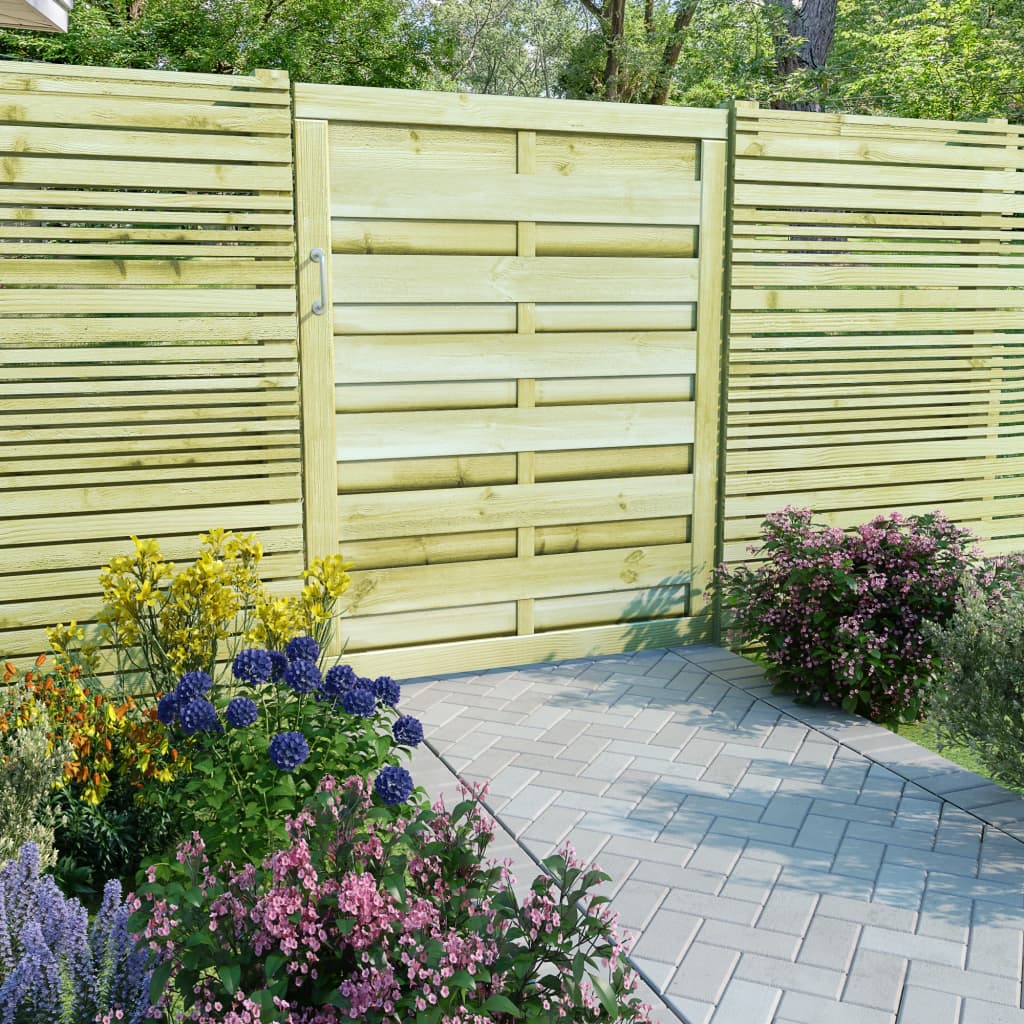 Vrtna vrata od impregnirane borovine 100 x 125 cm zelena