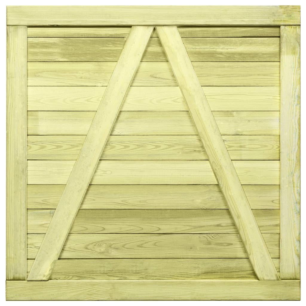 Vrtna vrata od impregnirane borovine 100 x 100 cm