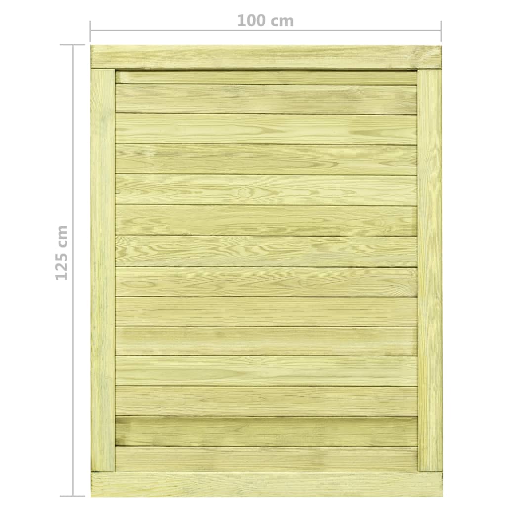 Vrtna vrata od impregnirane borovine 125 x 100 cm