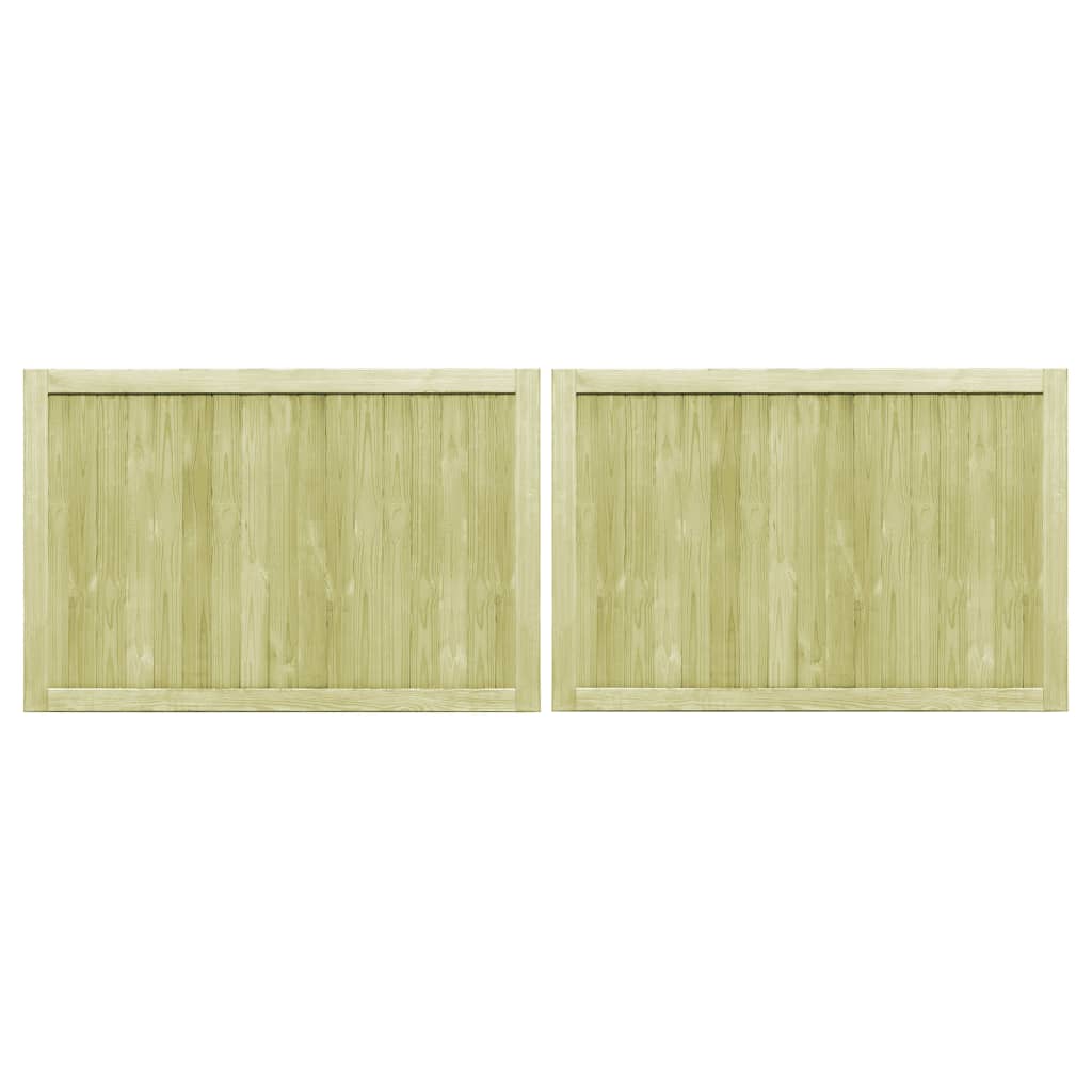 Vrtna vrata 2 kom od impregnirane borovine 300 x 100 cm