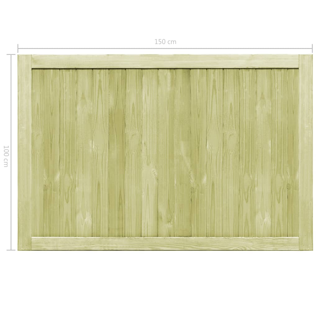 Vrtna vrata 2 kom od impregnirane borovine 300 x 100 cm