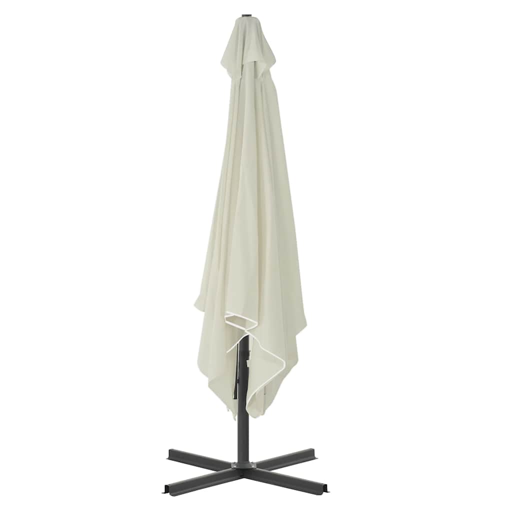Vanjski suncobran s čeličnim stupom 250 x 250 cm boja pijeska