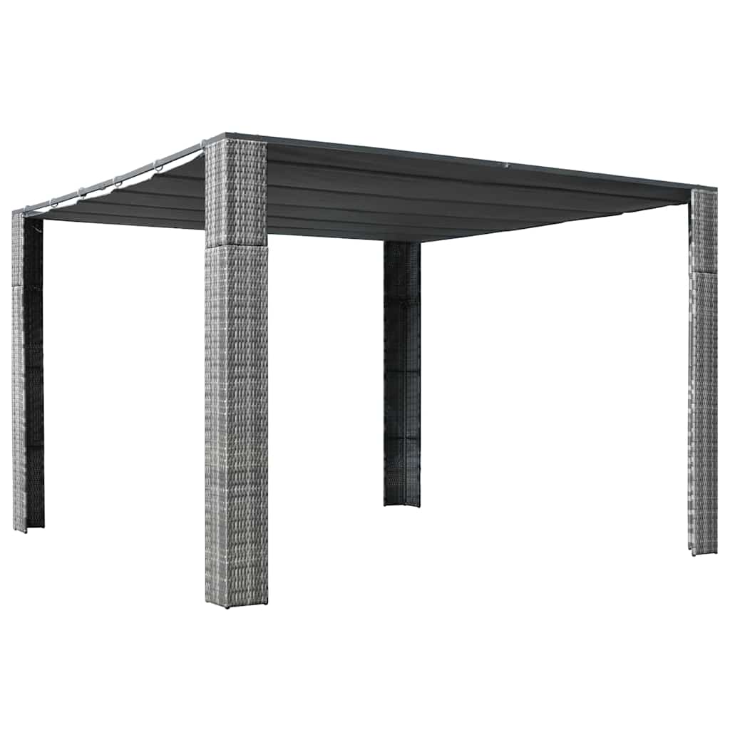 Sjenica s krovom od poliratana 300 x 300 x 220 cm siva i antracit