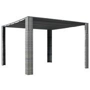 Sjenica s krovom od poliratana 300 x 300 x 220 cm siva i antracit