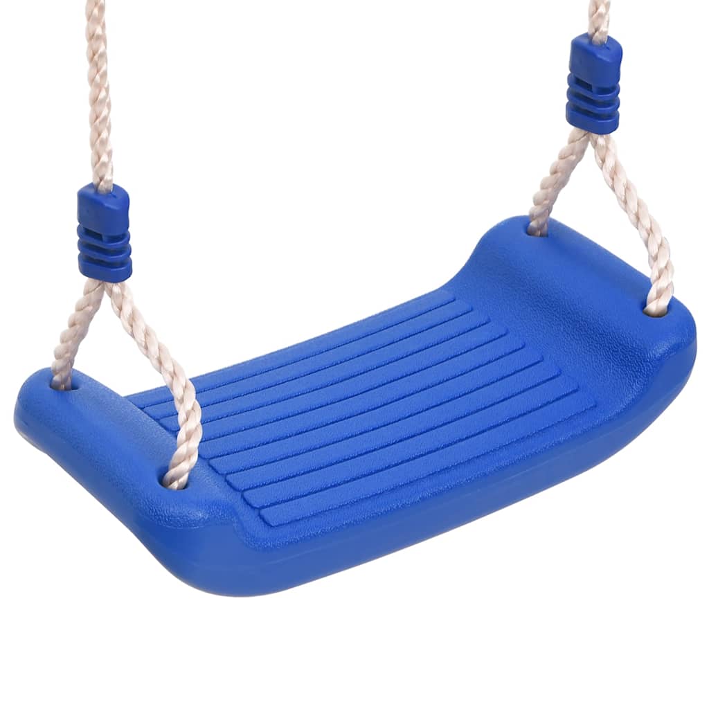 Sjedalo za ljuljačku s ljestvama od užeta plavo 37 x 15 cm PE