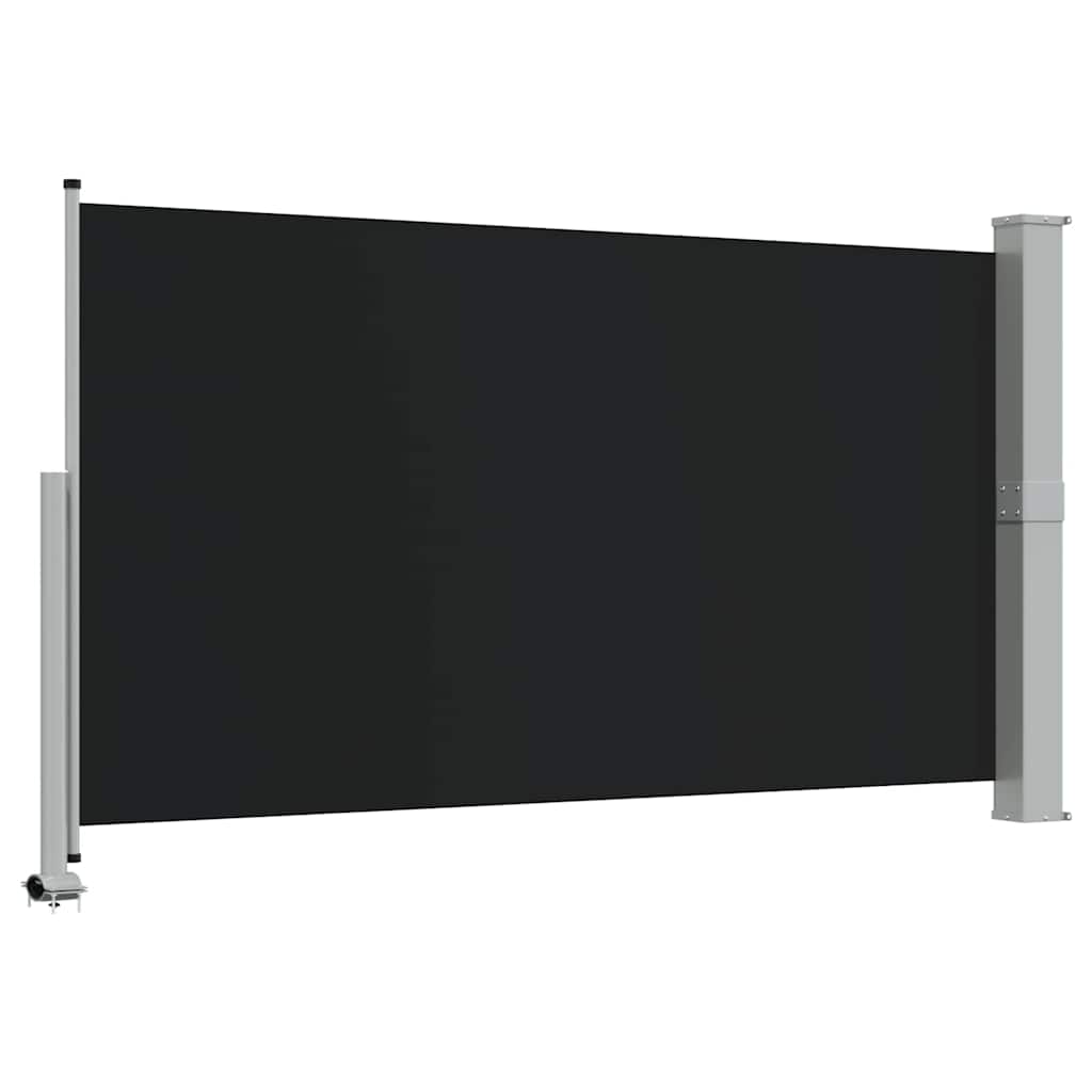 Uvlačiva bočna tenda za terasu 140 x 300 cm crna