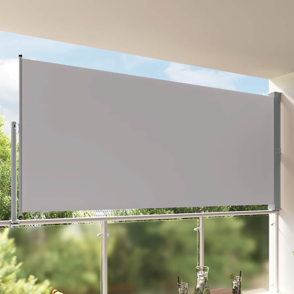 Uvlačiva bočna tenda za terasu 160 x 300 cm siva