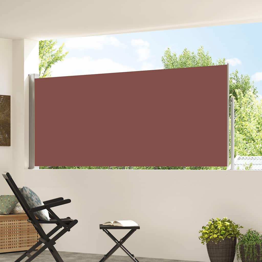 Uvlačiva bočna tenda 120 x 300 cm smeđa