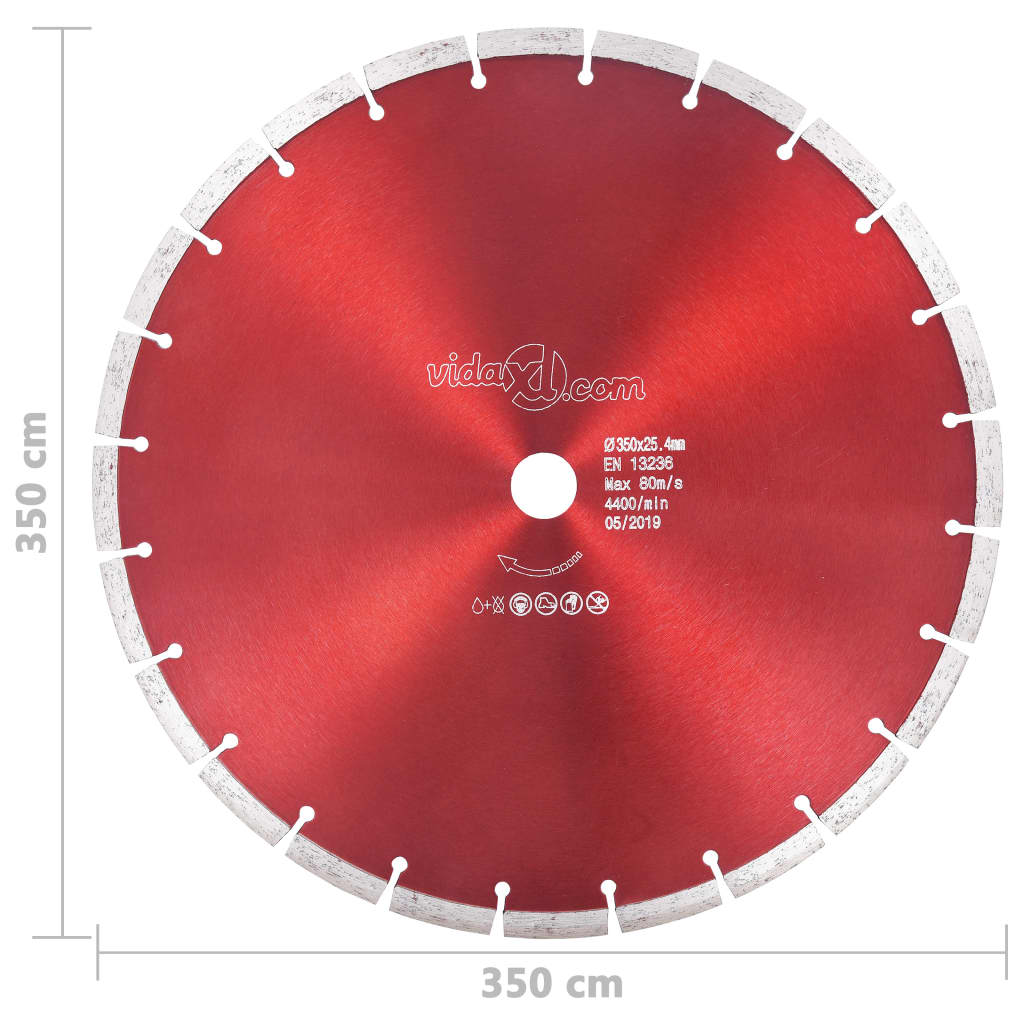 Dijamantni disk za rezanje čelični 350 mm