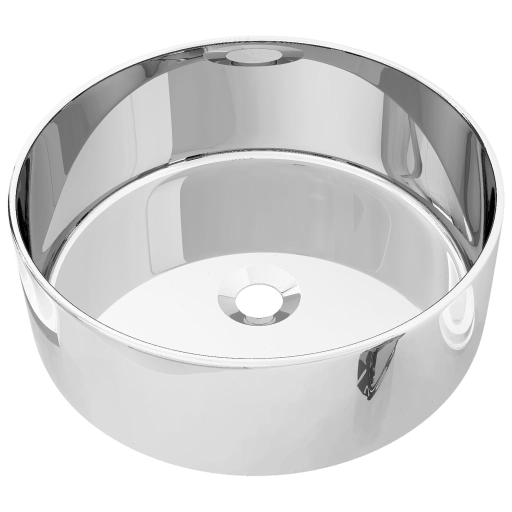 Umivaonik 40 x 15 cm keramički srebrni